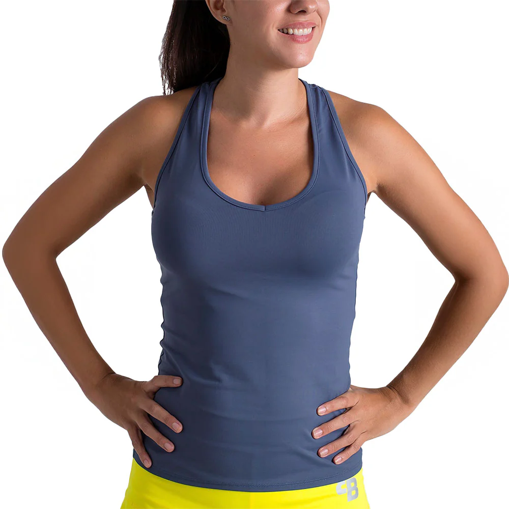 BELEN BERBEL BASICA PICO GRIS DENIM (Camiseta)