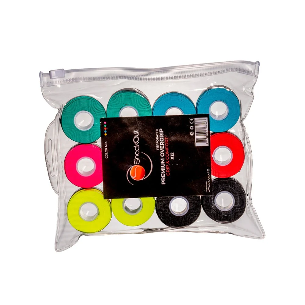 Bolsa Overgrips SHOCKOUT Perforados Multicolor 12 Uds
