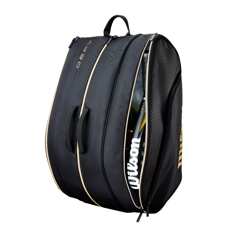 WILSON DEFY V1 Padel Bag Black/Gold 2026 (Paletero) - Image 3